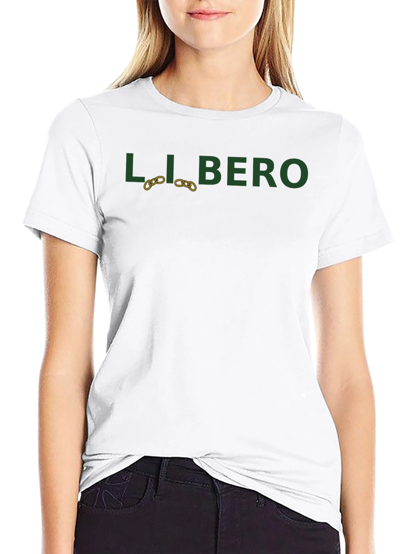 Libero Graphic Print Black T-Shirt