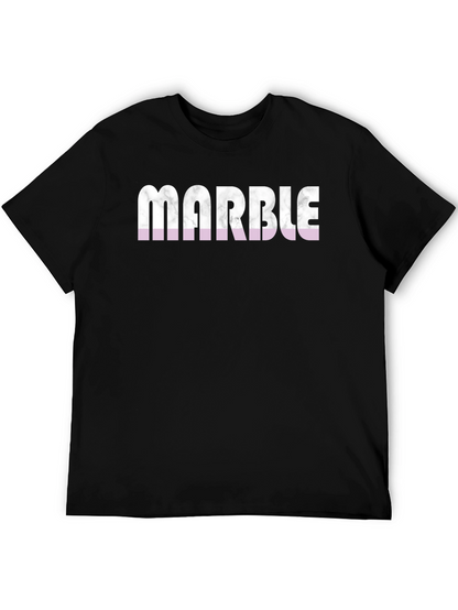 Marble Print Graphic Tee - Stylish Casual Wear