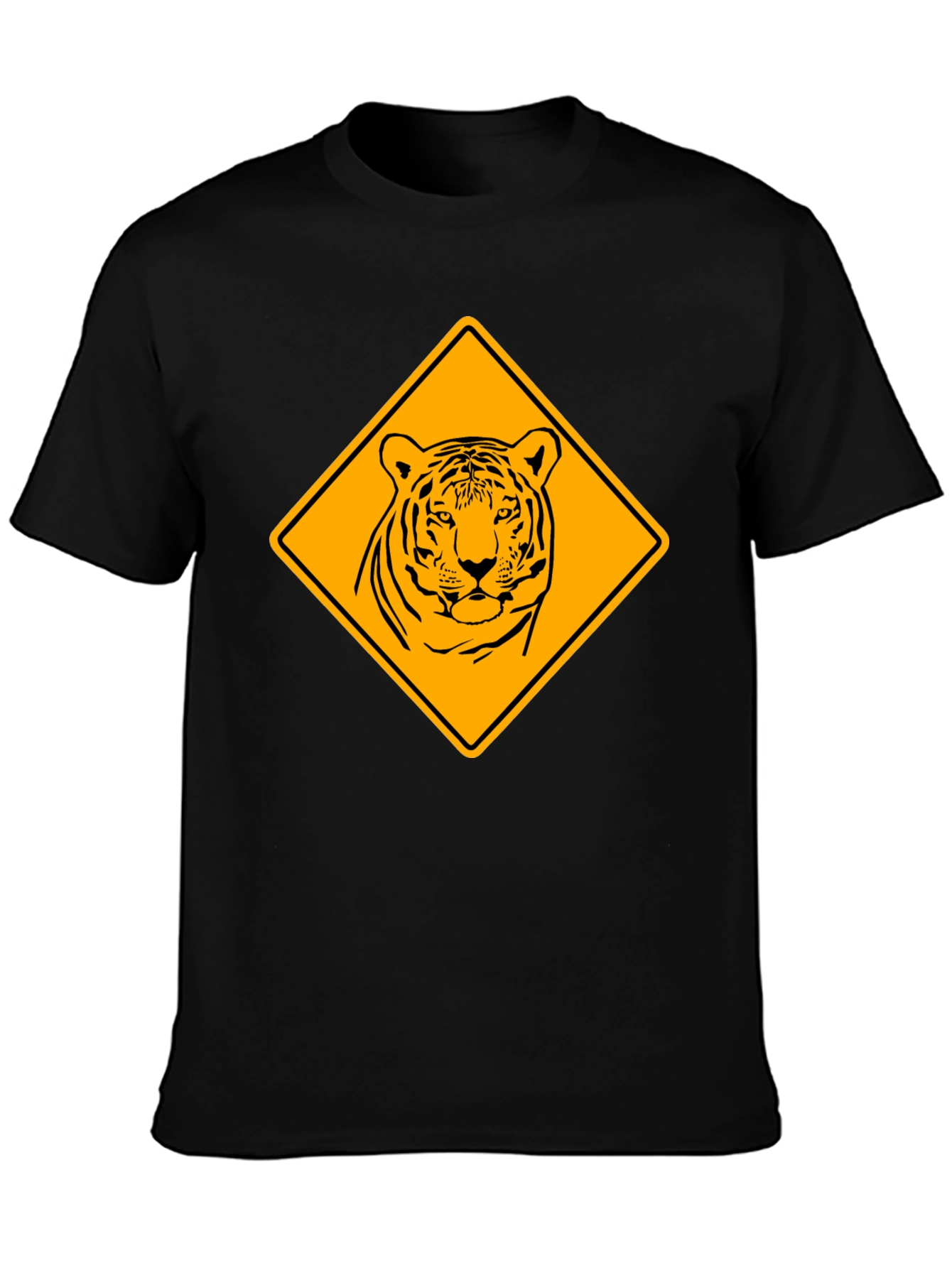 Tiger Warning Sign Graphic Tee