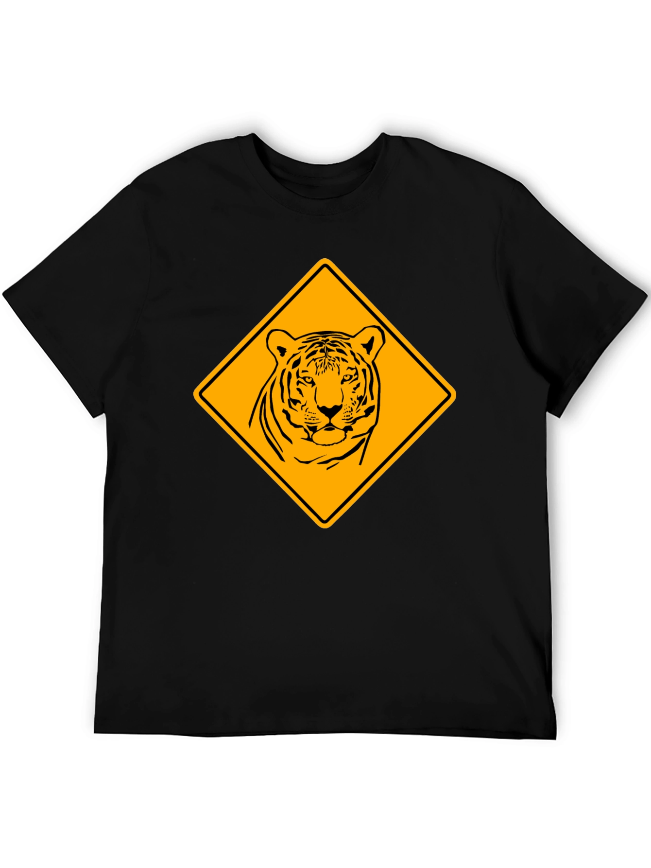Tiger Warning Sign Graphic Tee