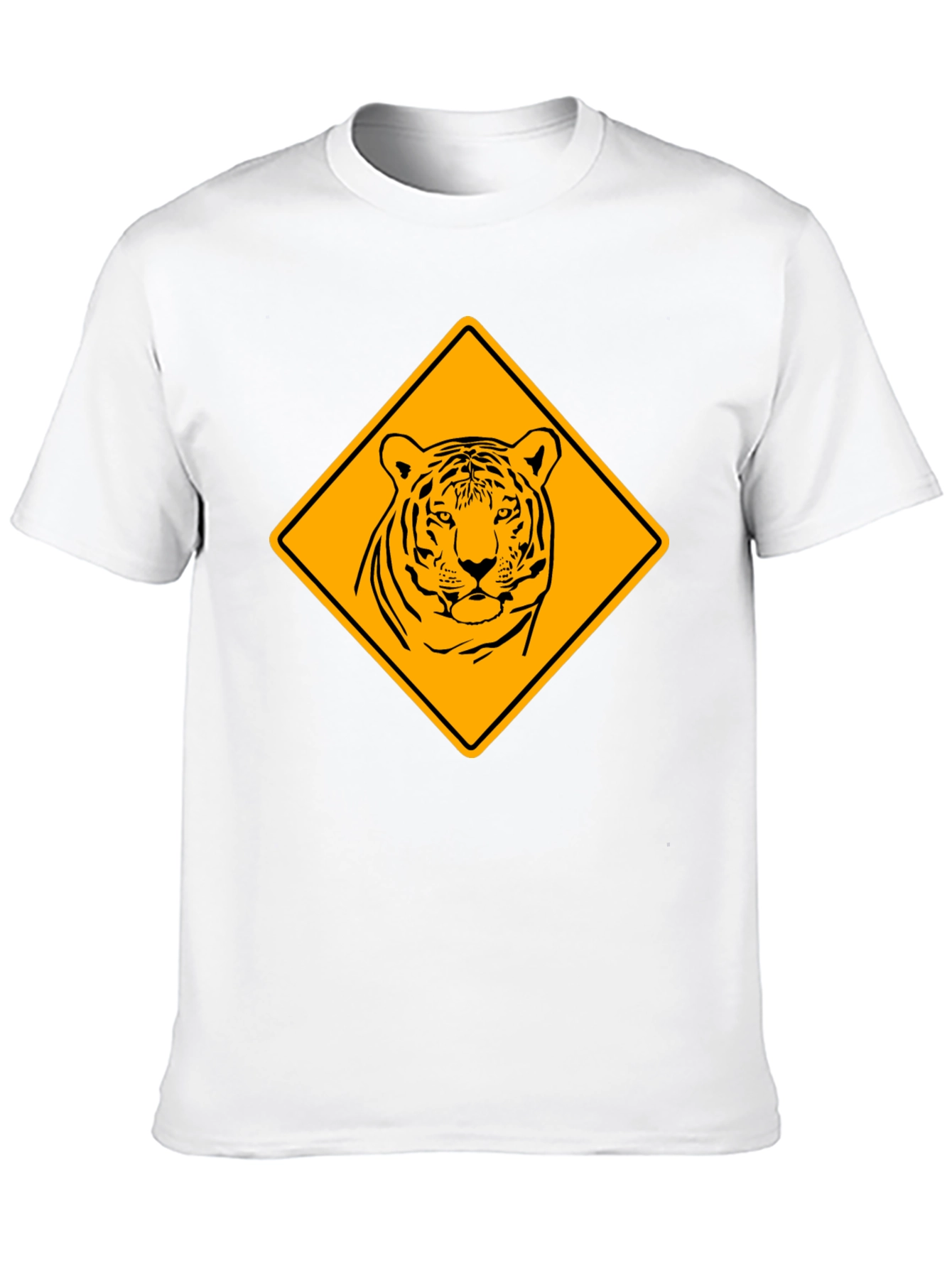 Tiger Warning Sign Graphic Tee