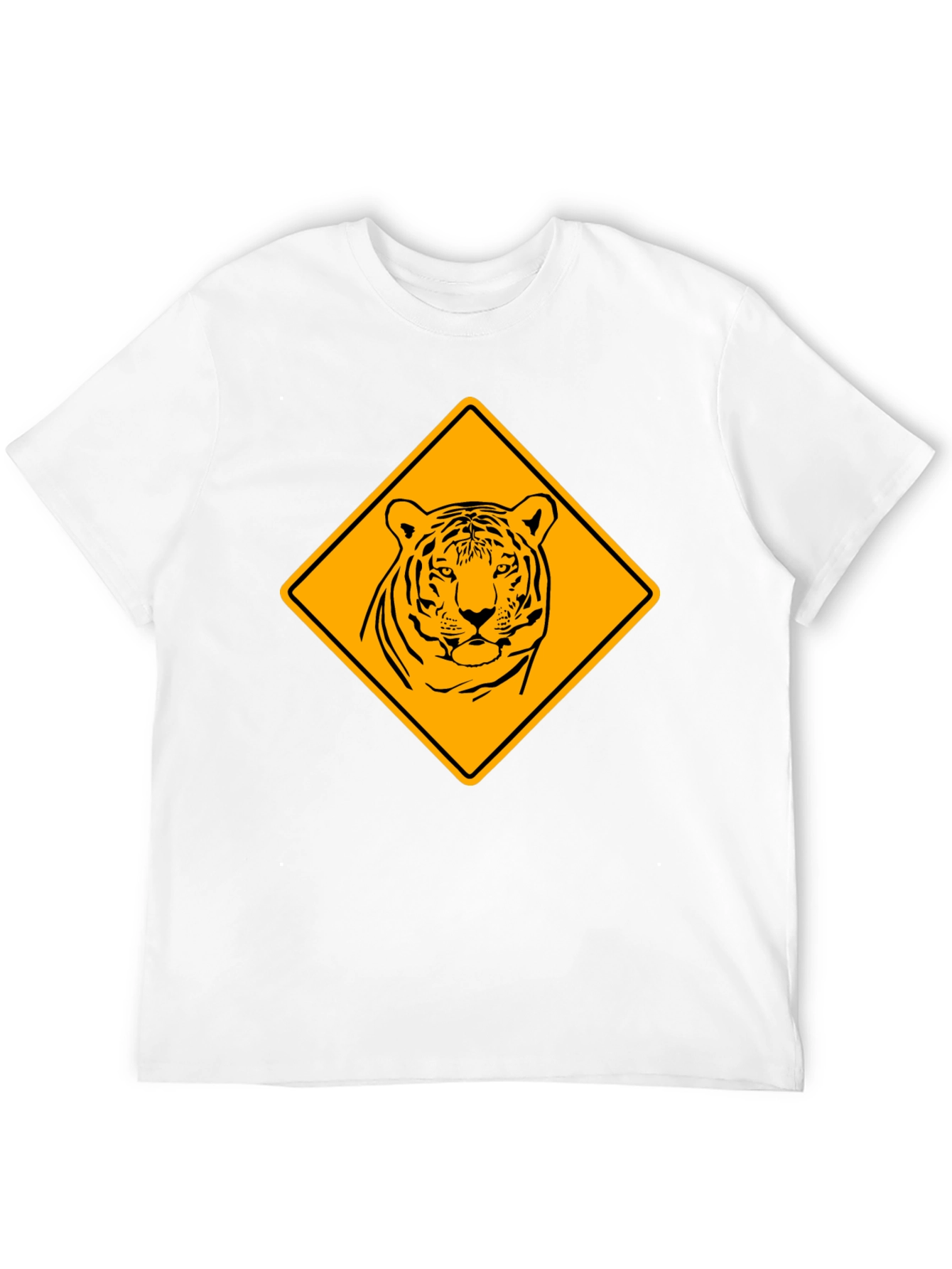 Tiger Warning Sign Graphic Tee