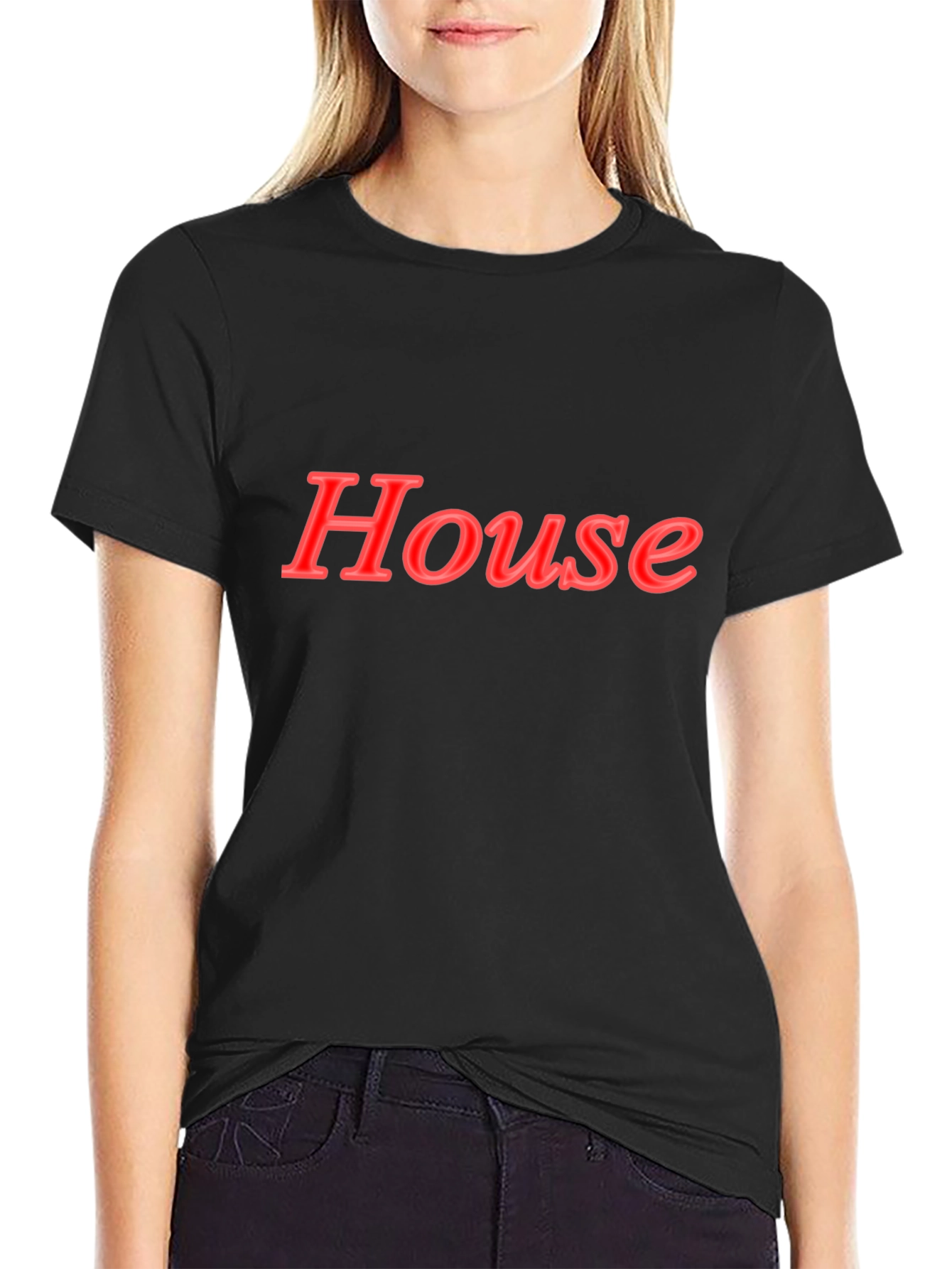 House Graphic Black T-Shirt