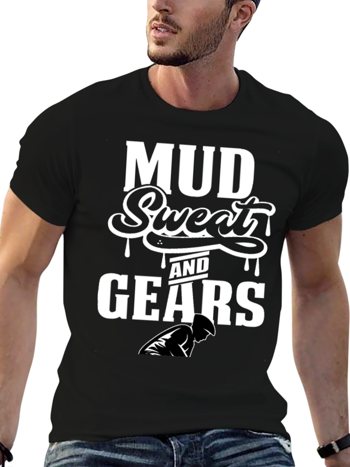 Mud Sweat & Gears Black Graphic Tee