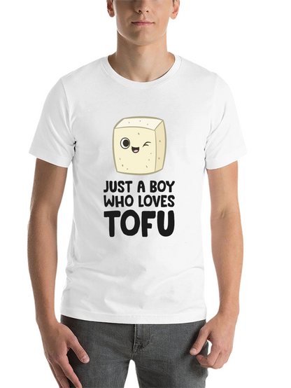 Just a Boy Who Loves Tofu Funny Vegan T-Shirt