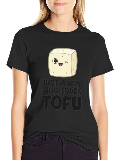 Just a Boy Who Loves Tofu Funny Vegan T-Shirt