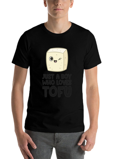 Just a Boy Who Loves Tofu Funny Vegan T-Shirt