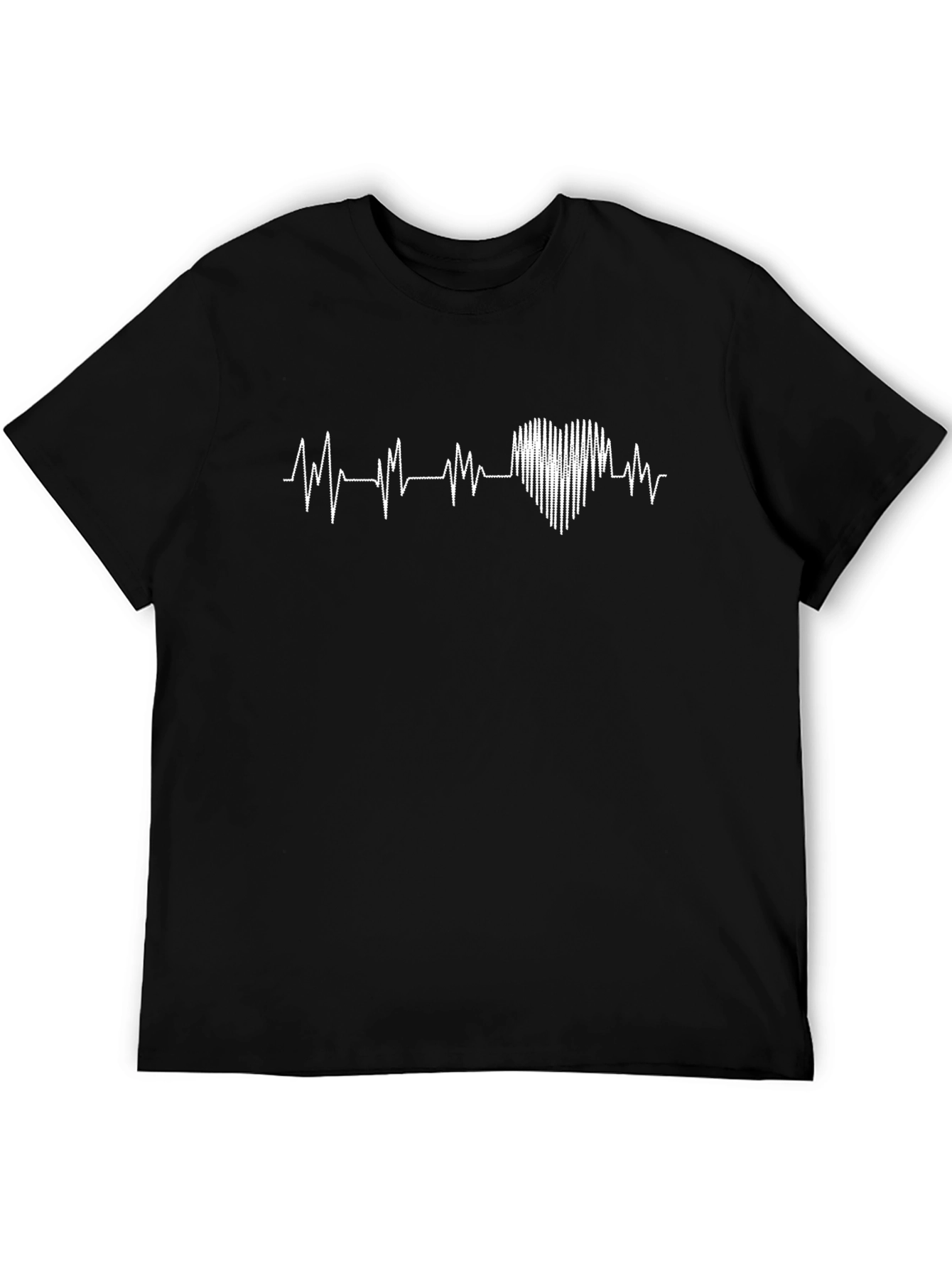 Heartbeat Graphic Tee - Mens Black T-Shirt