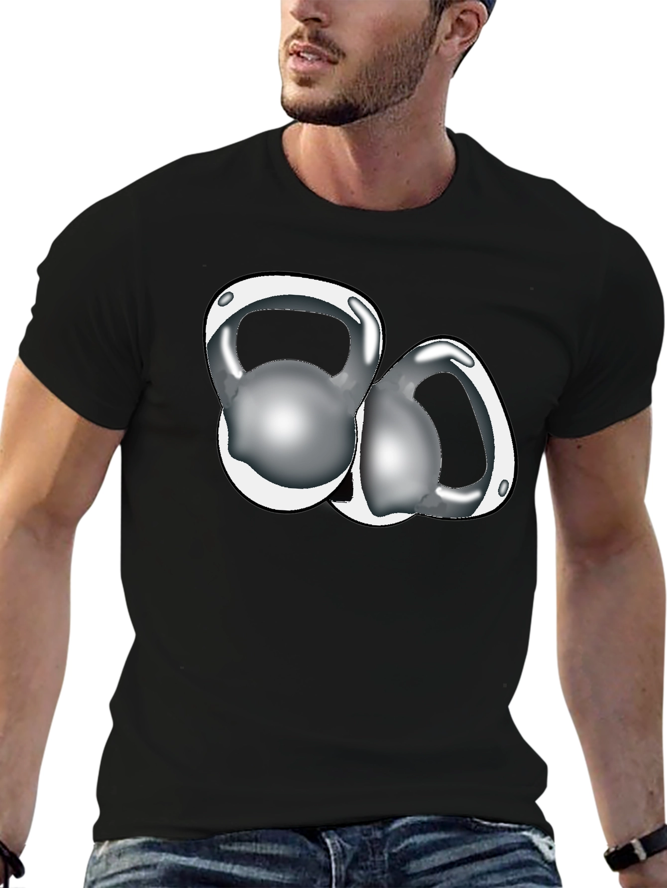Kettlebell Graphic Black T-Shirt