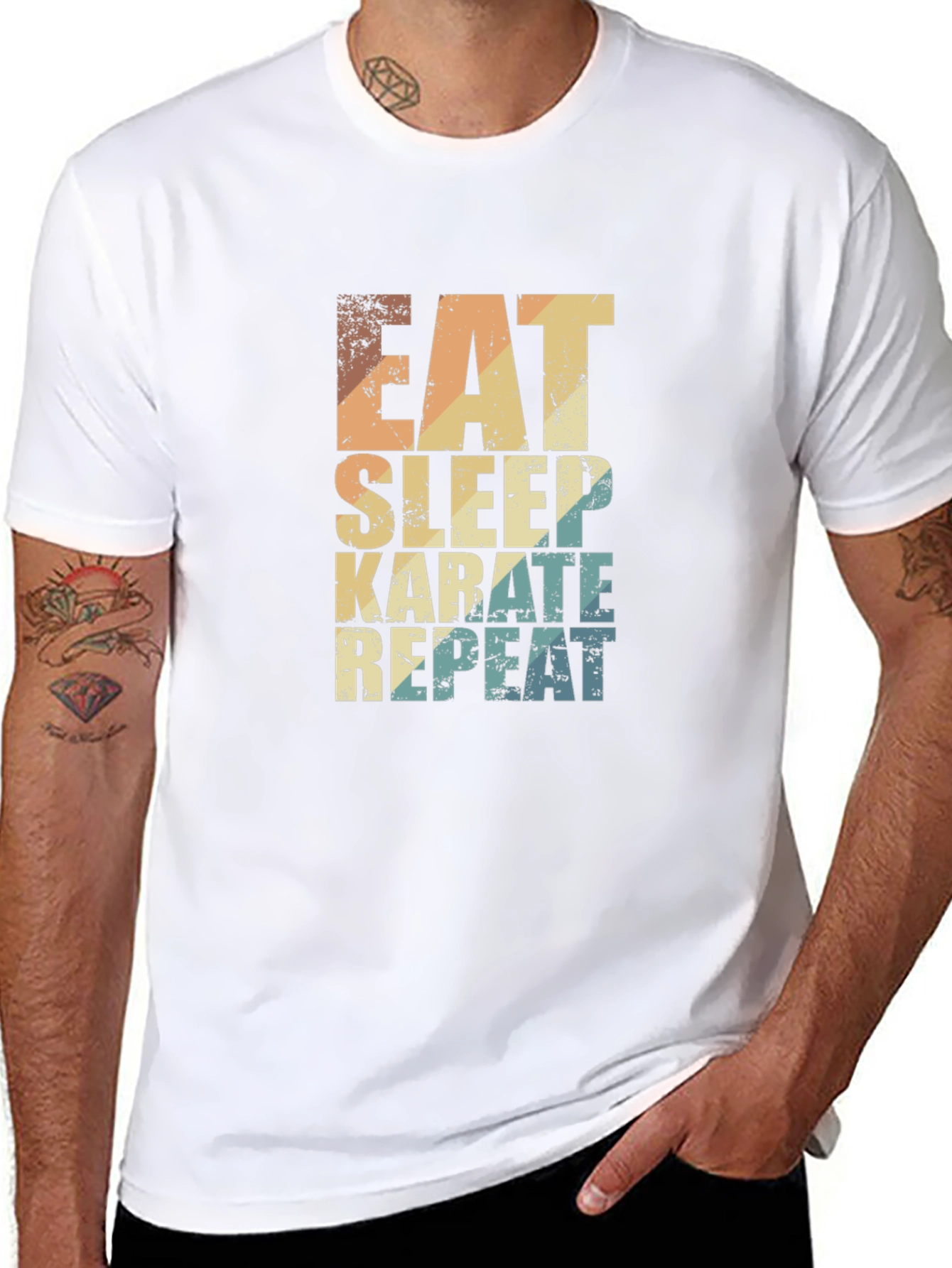 Eat Sleep Karate Repeat Graphic Tee