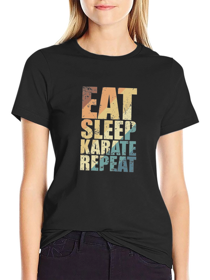 Eat Sleep Karate Repeat Graphic Tee