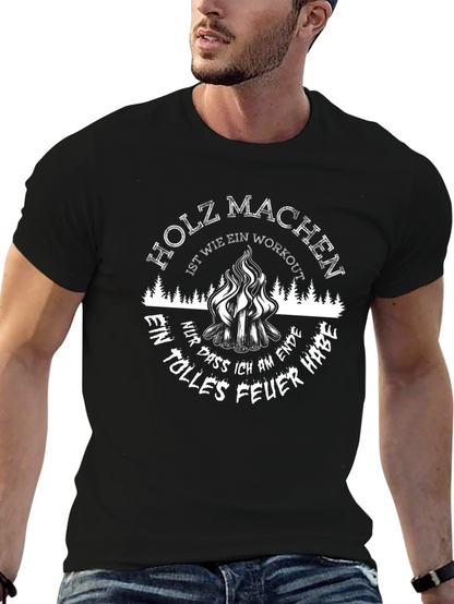 Holz Machen Workout Black T-Shirt
