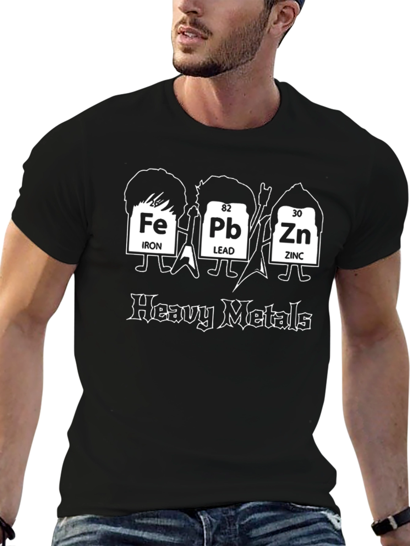 Heavy Metals Periodic Table Funny Graphic Tee