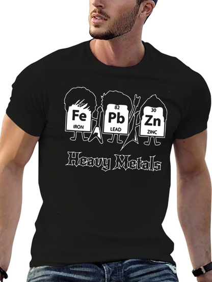 Heavy Metals Periodic Table Funny Graphic Tee