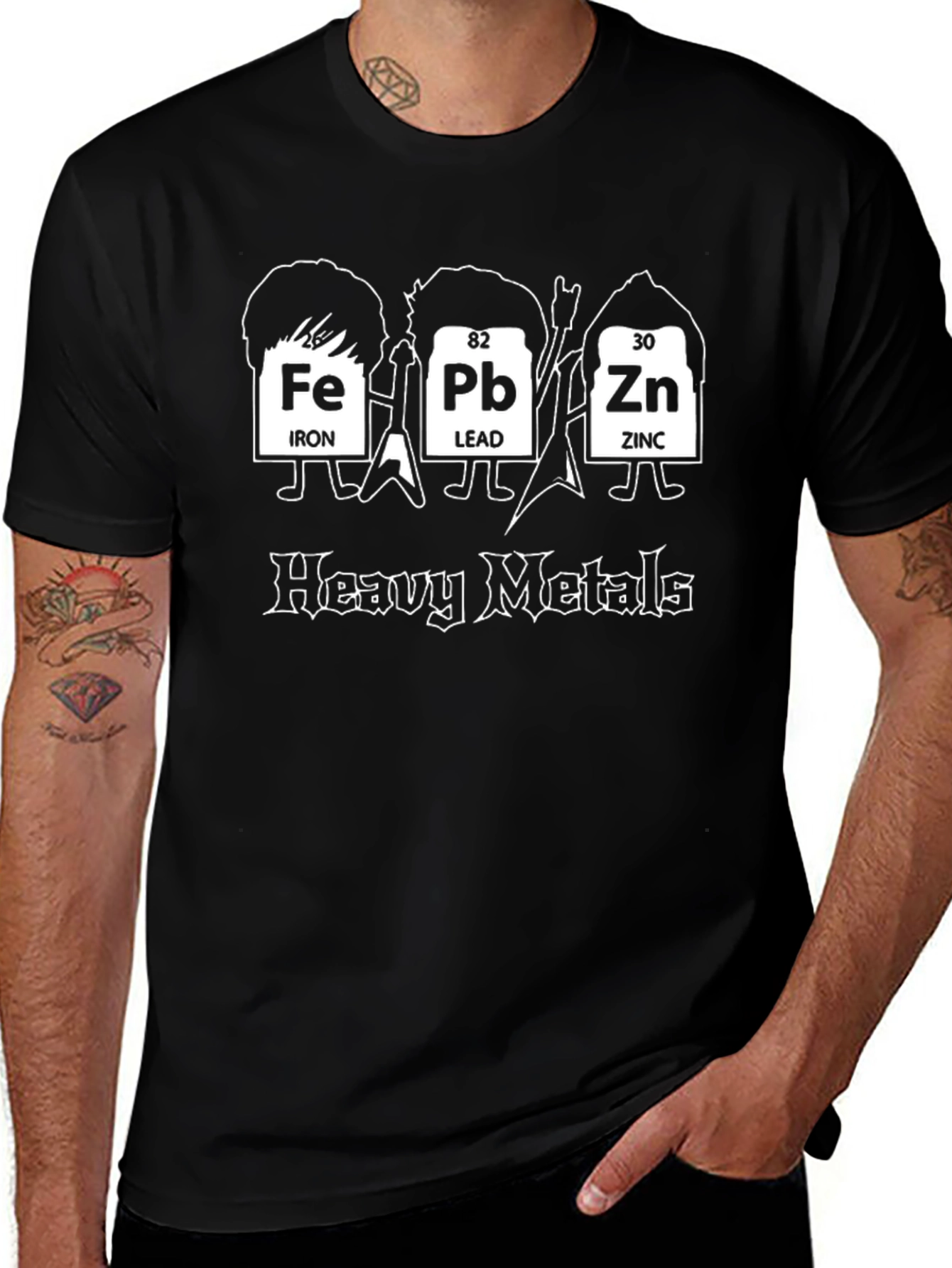 Heavy Metals Periodic Table Funny Graphic Tee