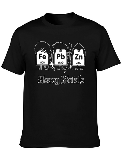 Heavy Metals Periodic Table Funny Graphic Tee