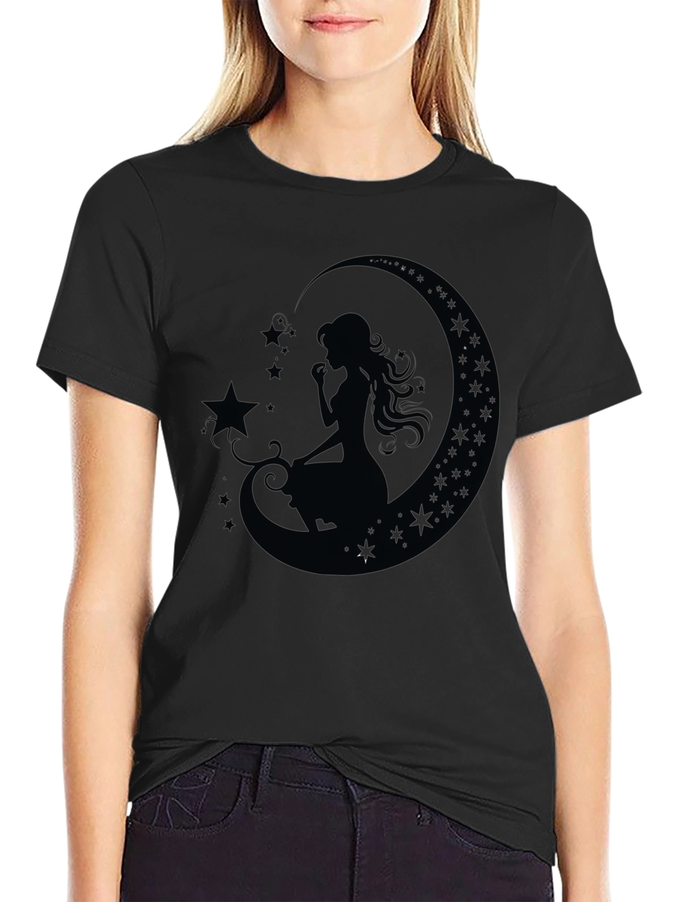 Moon Goddess Black T-Shirt