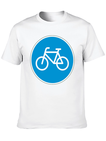 Bike Graphic T-Shirt - Black Cotton Blend Casual Tee