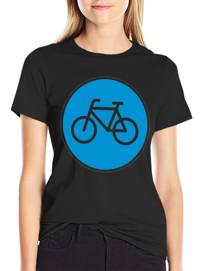 Bike Graphic T-Shirt - Black Cotton Blend Casual Tee