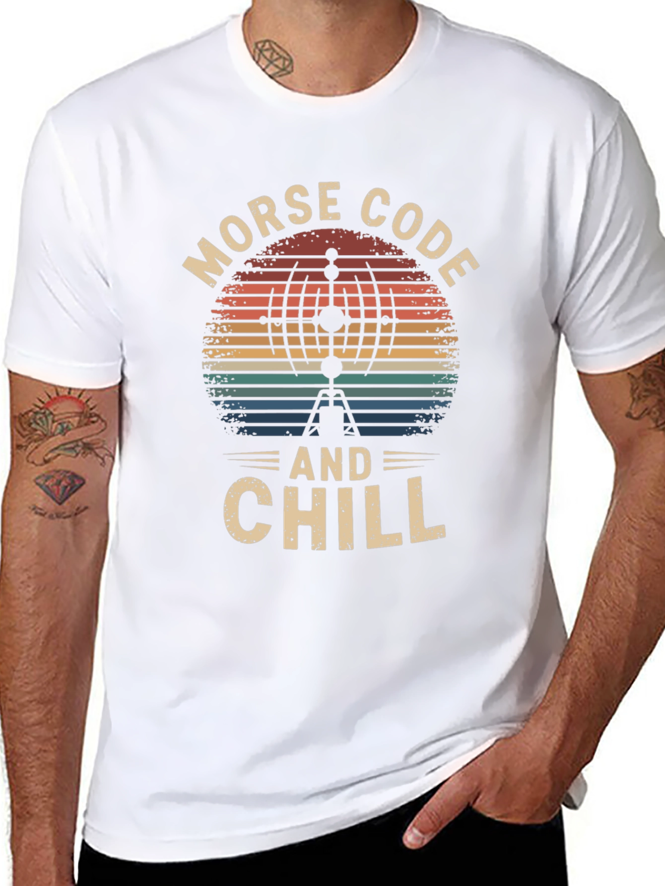 Morse Code and Chill Retro T-Shirt