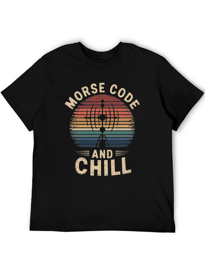 Morse Code and Chill Retro T-Shirt
