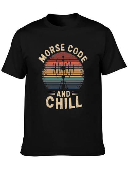 Morse Code and Chill Retro T-Shirt