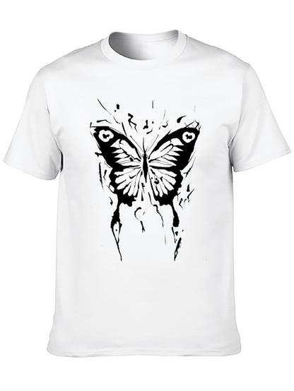 Gothic Butterfly Graphic Black T-Shirt