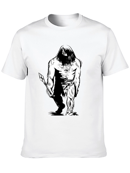 Sasquatch Graphic Tee - Black Cotton Blend T-Shirt