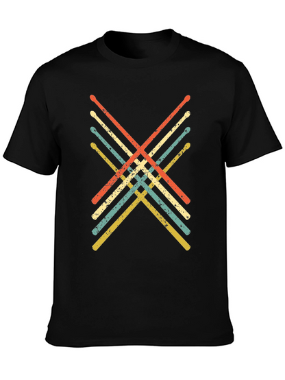 Retro Drumsticks Graphic Tee