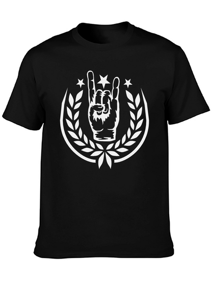Rock On Tee - Black T-Shirt with Graphic Print