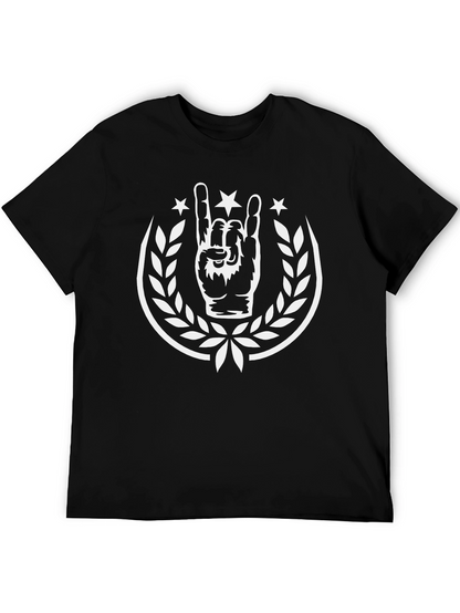 Rock On Tee - Black T-Shirt with Graphic Print