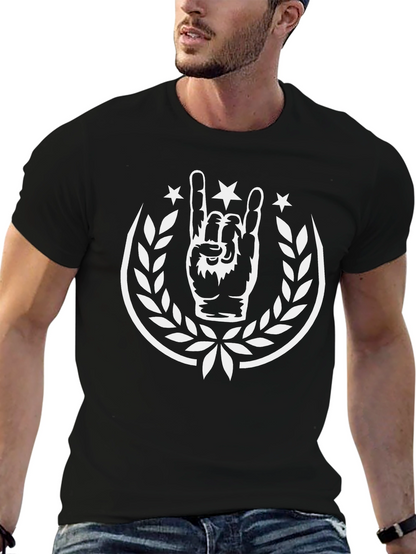 Rock On Tee - Black T-Shirt with Graphic Print
