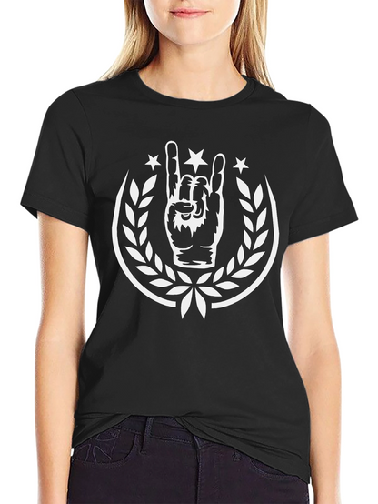 Rock On Tee - Black T-Shirt with Graphic Print