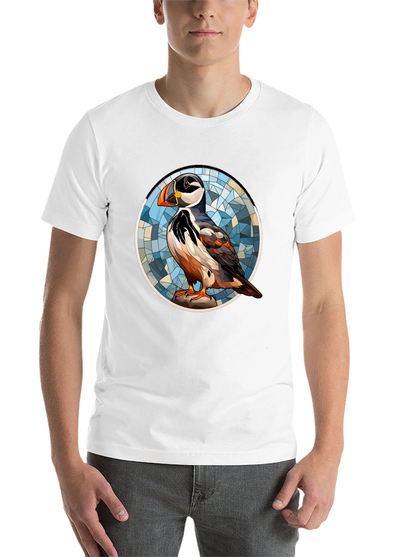 Puffin Art T-Shirt - Unique Bird Design