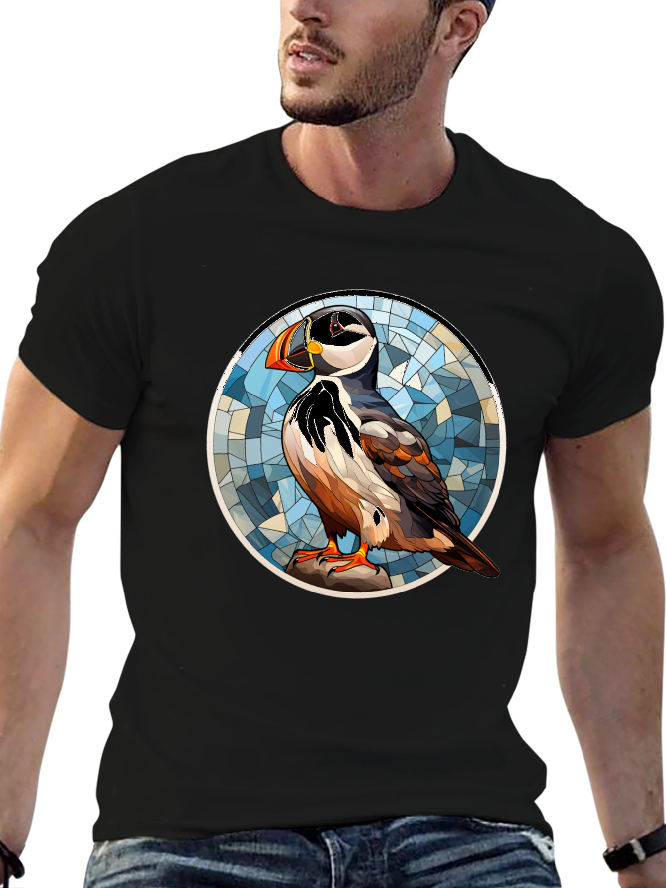 Puffin Art T-Shirt - Unique Bird Design