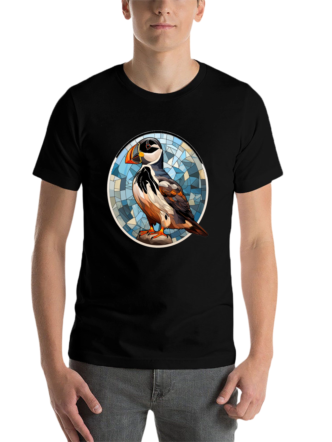 Puffin Art T-Shirt - Unique Bird Design
