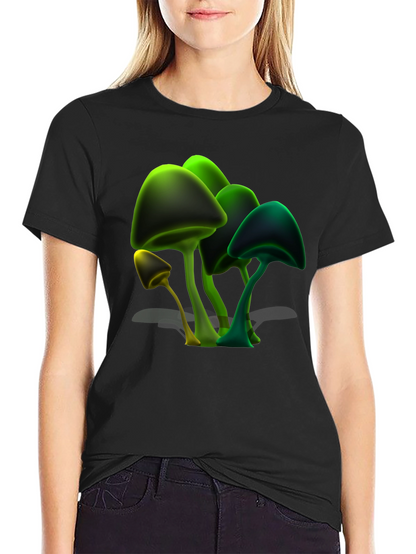 Mushroom Graphic Tee - Unique Glowing Design