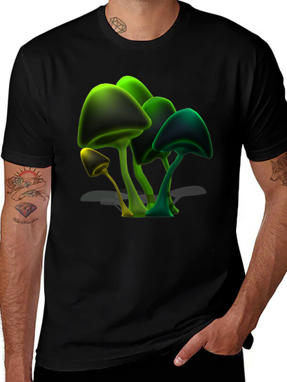 Mushroom Graphic Tee - Unique Glowing Design