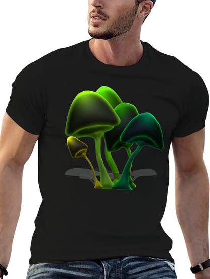 Mushroom Graphic Tee - Unique Glowing Design