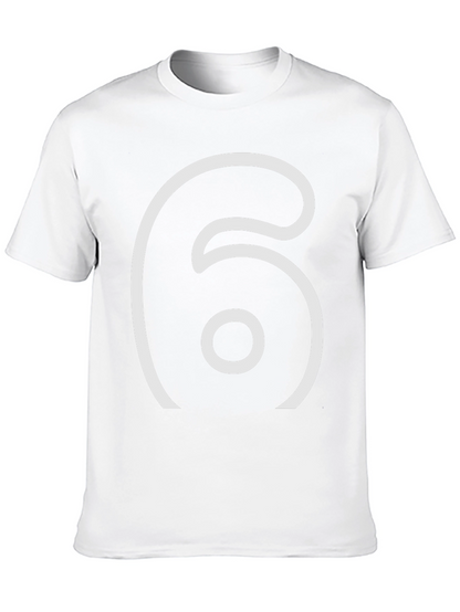Minimalist Number 6 Black T-Shirt