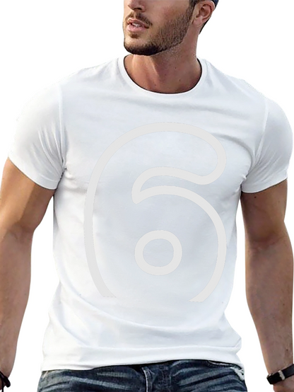 Minimalist Number 6 Black T-Shirt