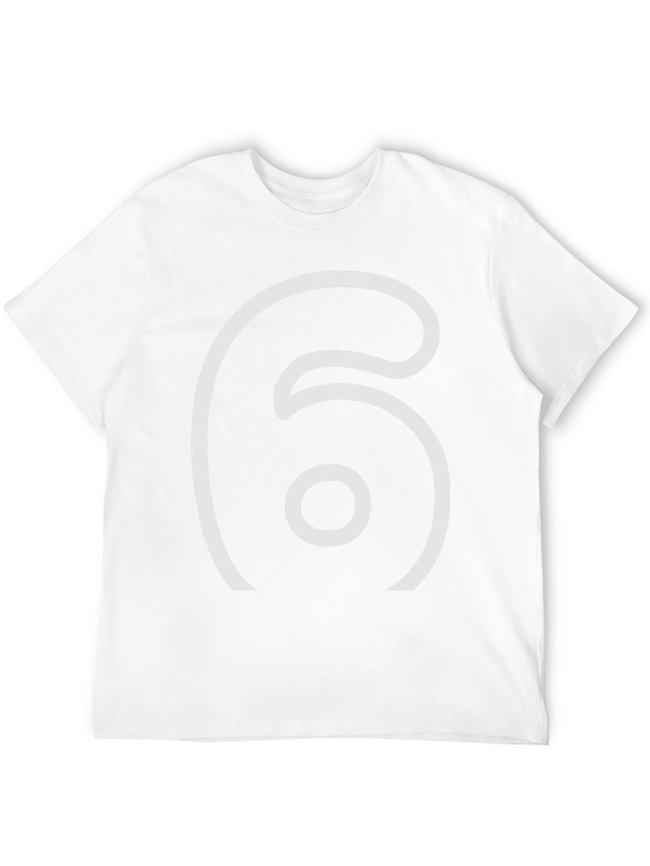 Minimalist Number 6 Black T-Shirt