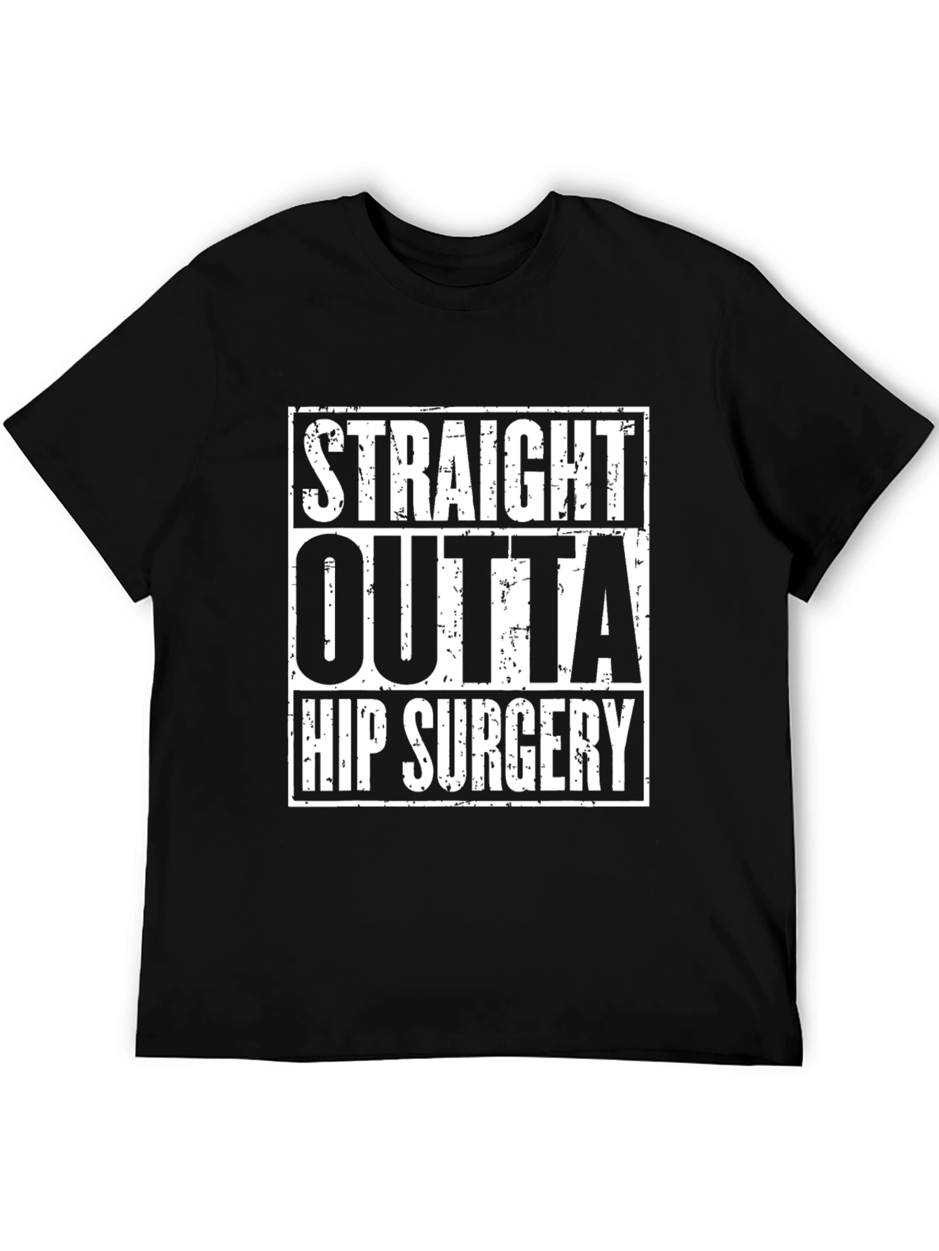 Straight Outta Hip Surgery Black Graphic Tee