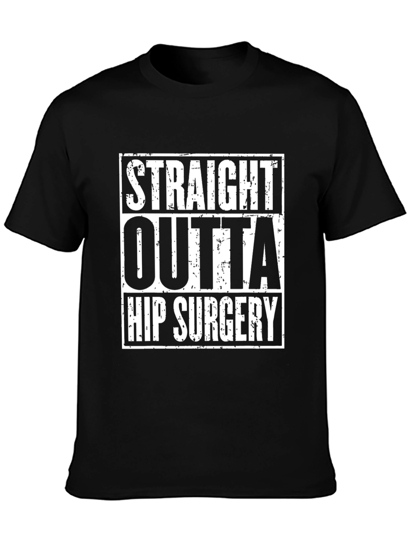 Straight Outta Hip Surgery Black Graphic Tee