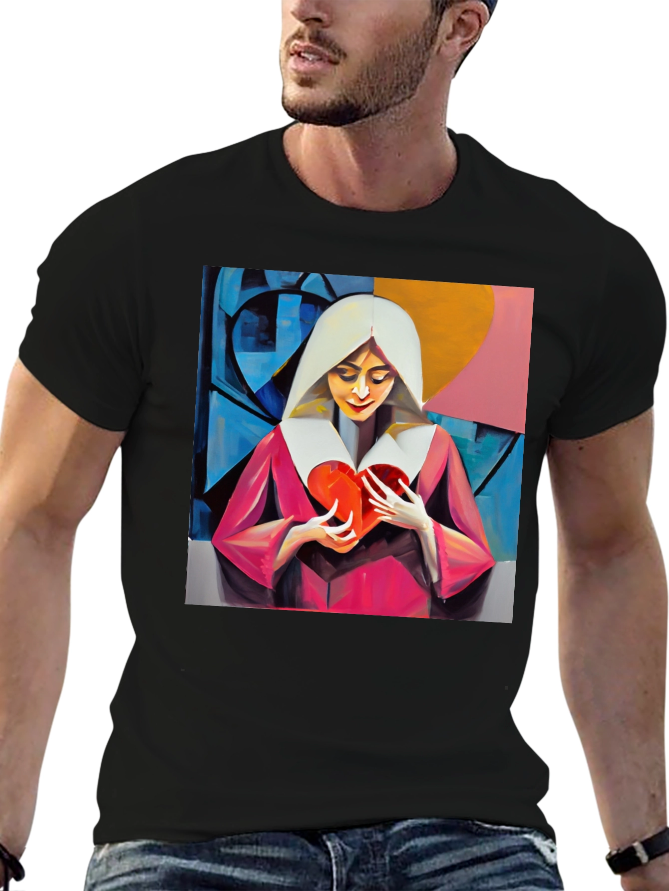 Heartfelt Artistic Graphic Tee - Modern Art T-Shirt
