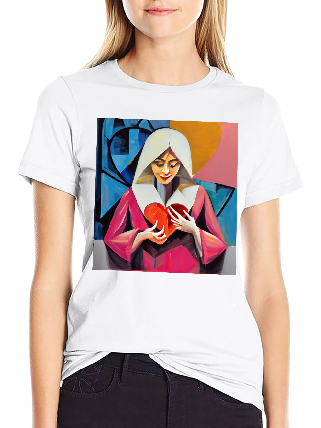 Heartfelt Artistic Graphic Tee - Modern Art T-Shirt