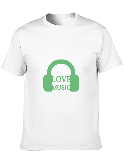 Love Music Graphic Tee - Trendy Black T-Shirt