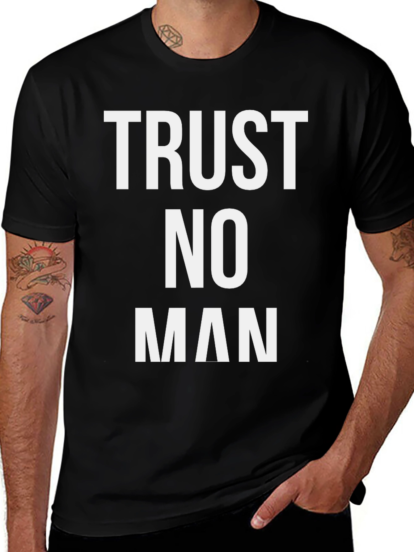 Trust No Man Graphic Tee - Bold Statement Shirt