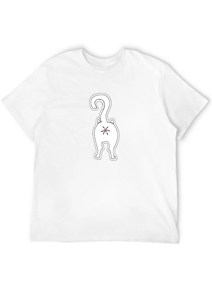 Funny Cat Butt Black T-Shirt
