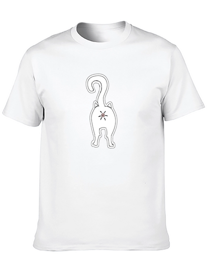 Funny Cat Butt Black T-Shirt